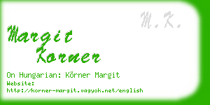 margit korner business card
